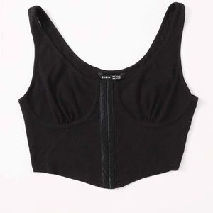 SHEIN Rib Knit Cropped Bustier size S
